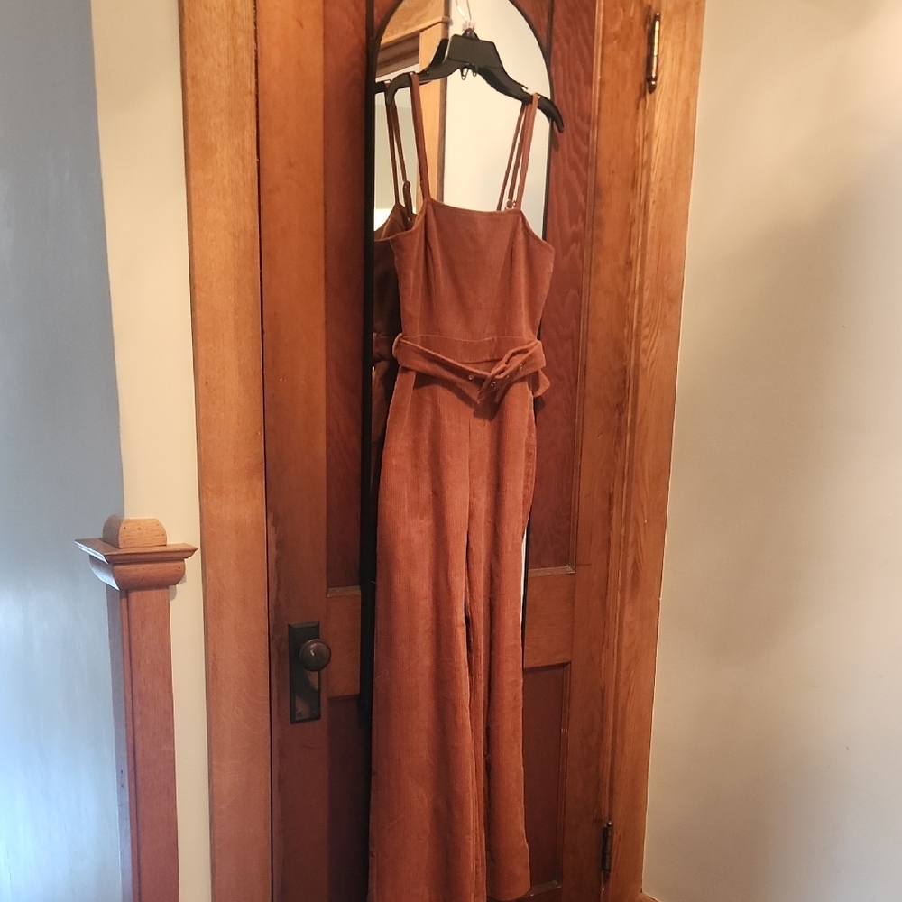 Brown Sleeveless Jumpsuit
